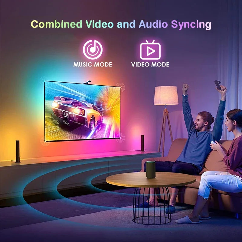 AuraFrame RGBIC TV Backlight Strip – Smart App Control LED Lights for Immersive Screen Experience