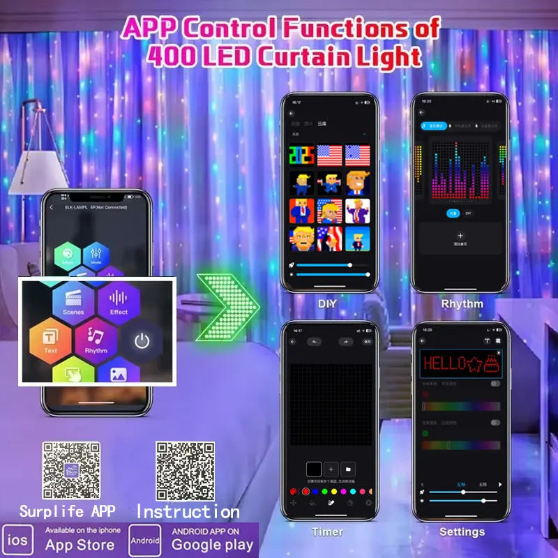 Dream Room Curtain Glow Lights