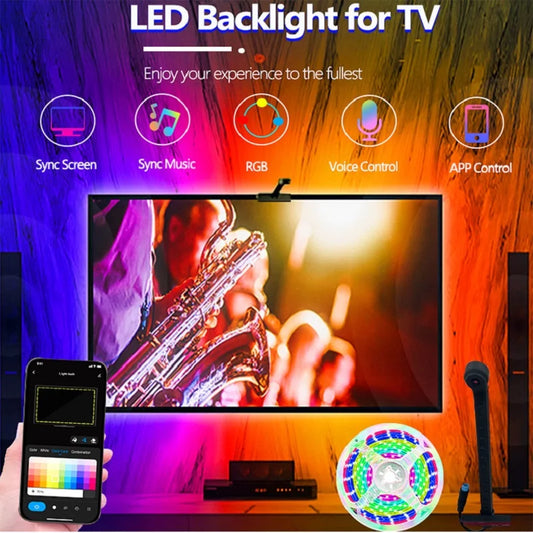 AuraFrame RGBIC TV Backlight Strip – Smart App Control LED Lights for Immersive Screen Experience