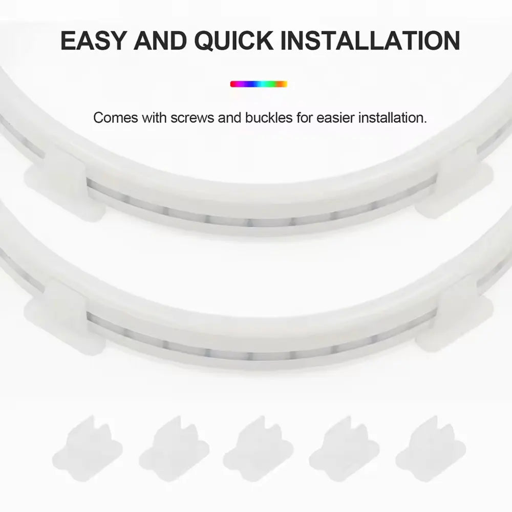 NeoGlow RGB LED Rope Lights – Music Sync Flexible LED Ribbon with Remote & USB Power